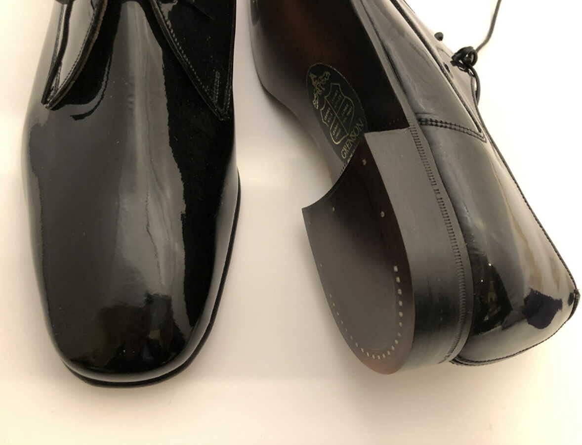 英国製60年物ビンテージグレンソン箱付Grenson希少パテント51/2FX